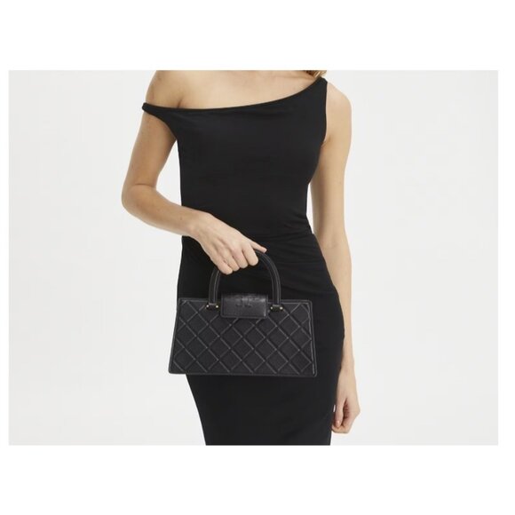 TORY BURCH Fleming East West leather small women's tote - Black - Picture 7 of 8